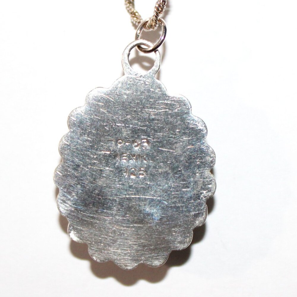 Vintage Western Onyx Sterling Silver Necklace - Picture 2 of 7